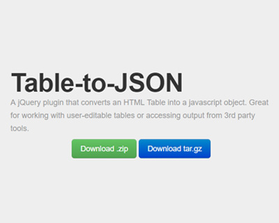Table To JSON